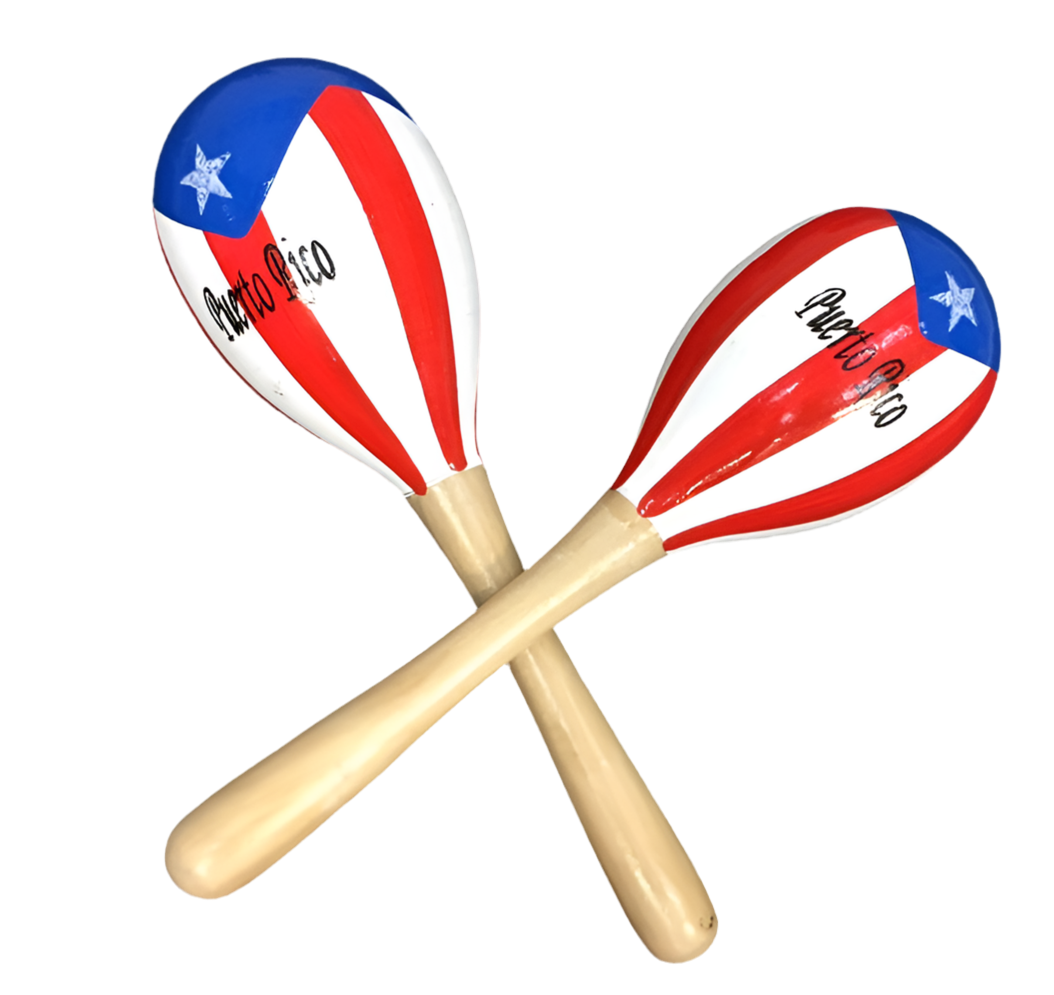 Painted maracas flag
