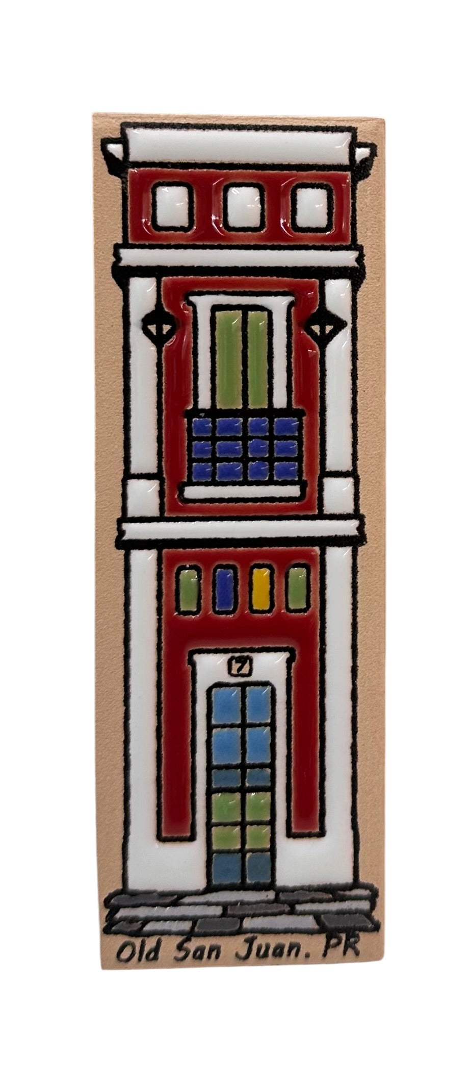 Ceramic Magnet Casa estrecha Old san Juan