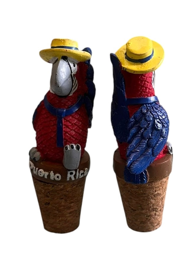 Parrot wine stoppers