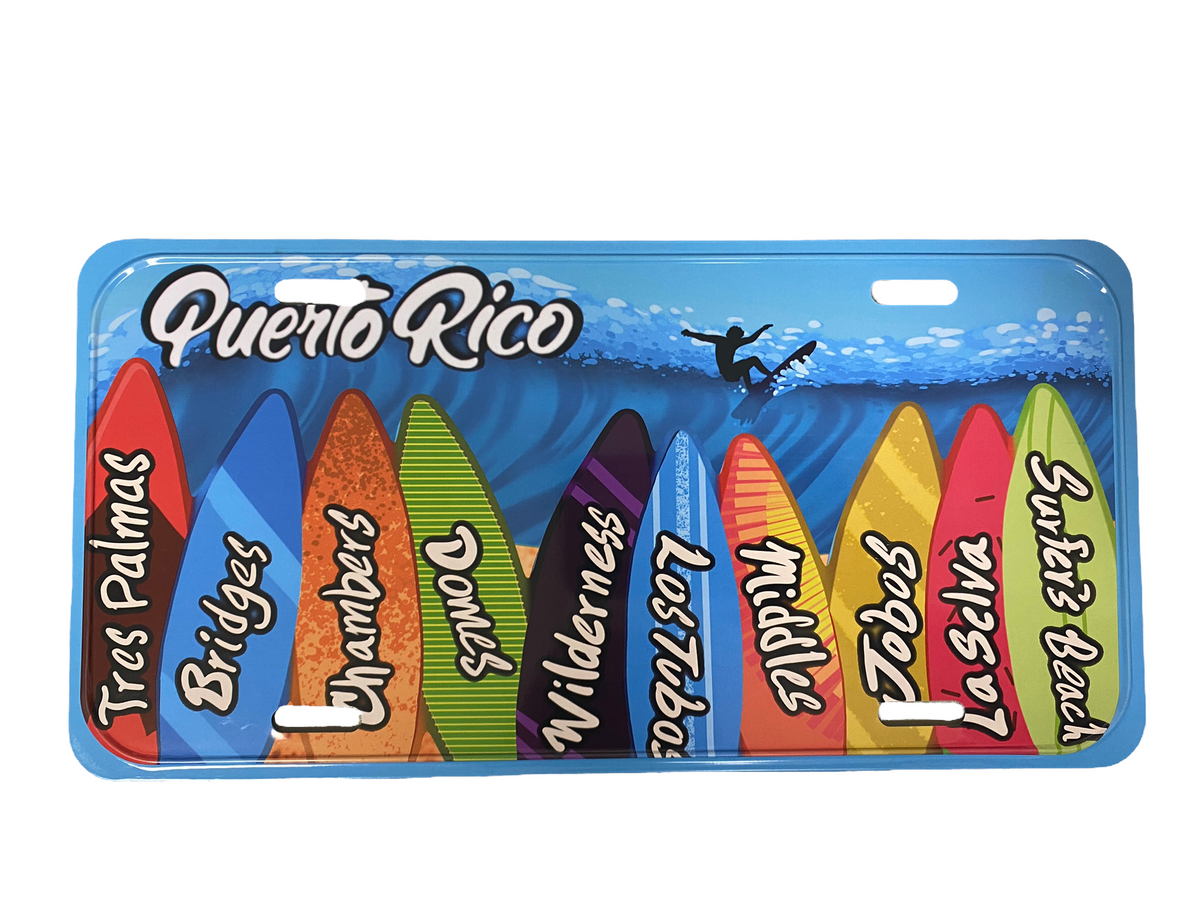 Puerto Rico souvenirs license plates