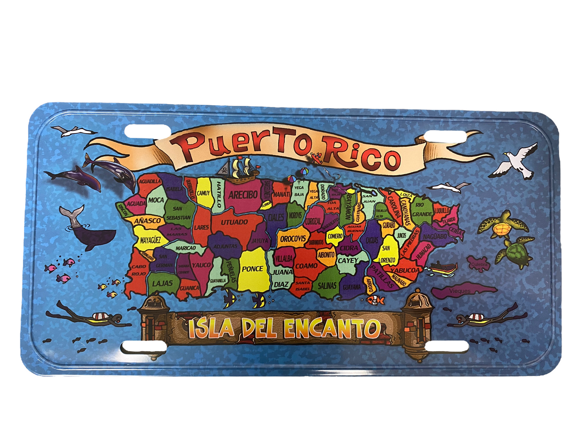 Puerto Rico souvenirs license plates