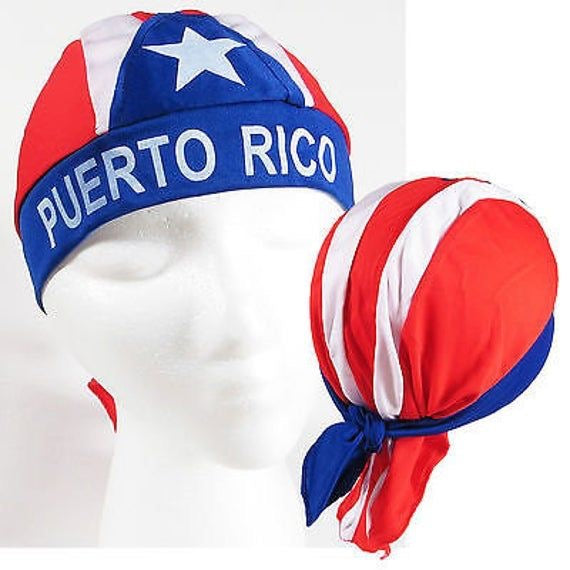 Puerto Rico Flag Durag Bandana – Patriotic Headwrap