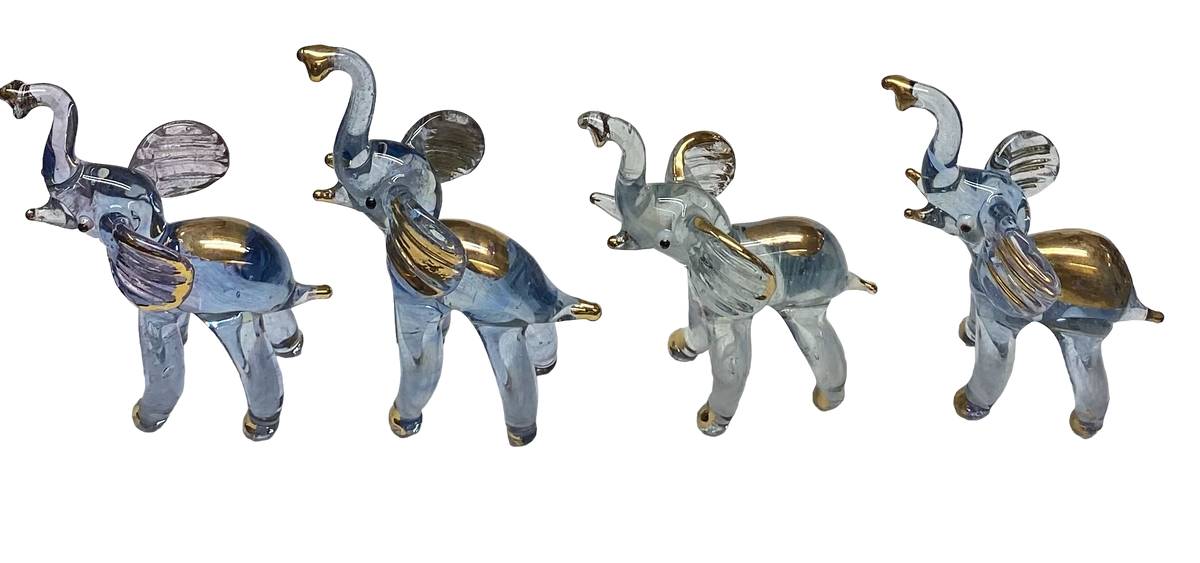 Glass elephants large
