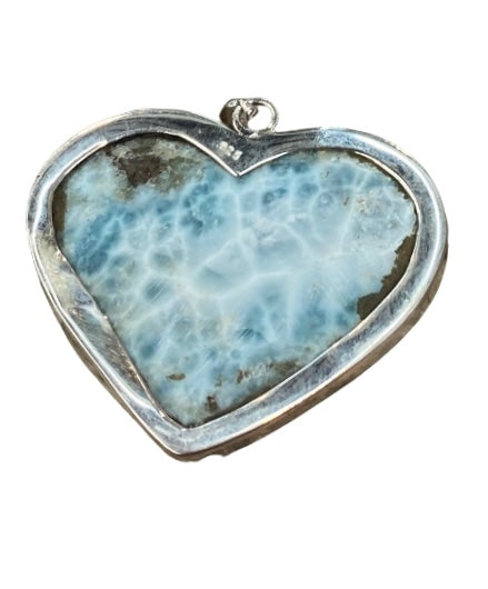 Heart pendant larimar