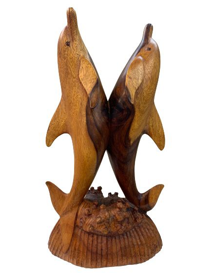 Wooden carved dolphin