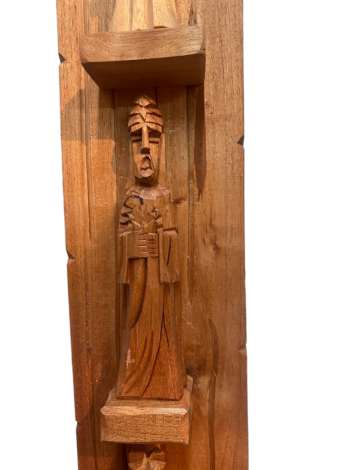 Wooden carved three kings totem