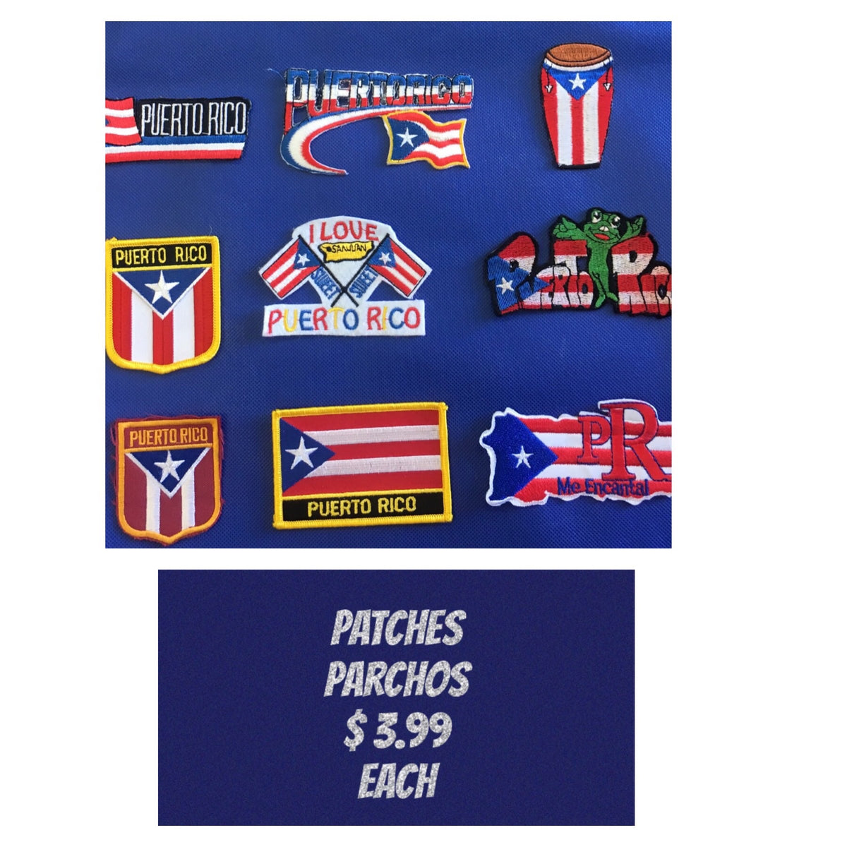 Puerto Rico souvenirs patches/parchos