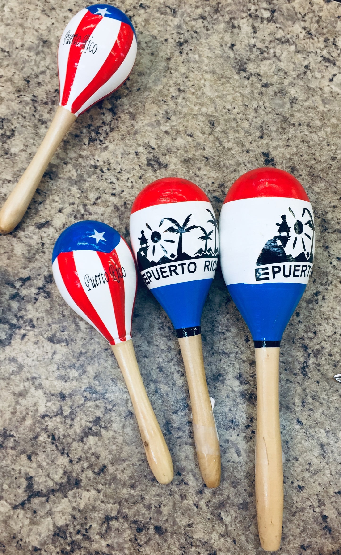 Painted maracas flag