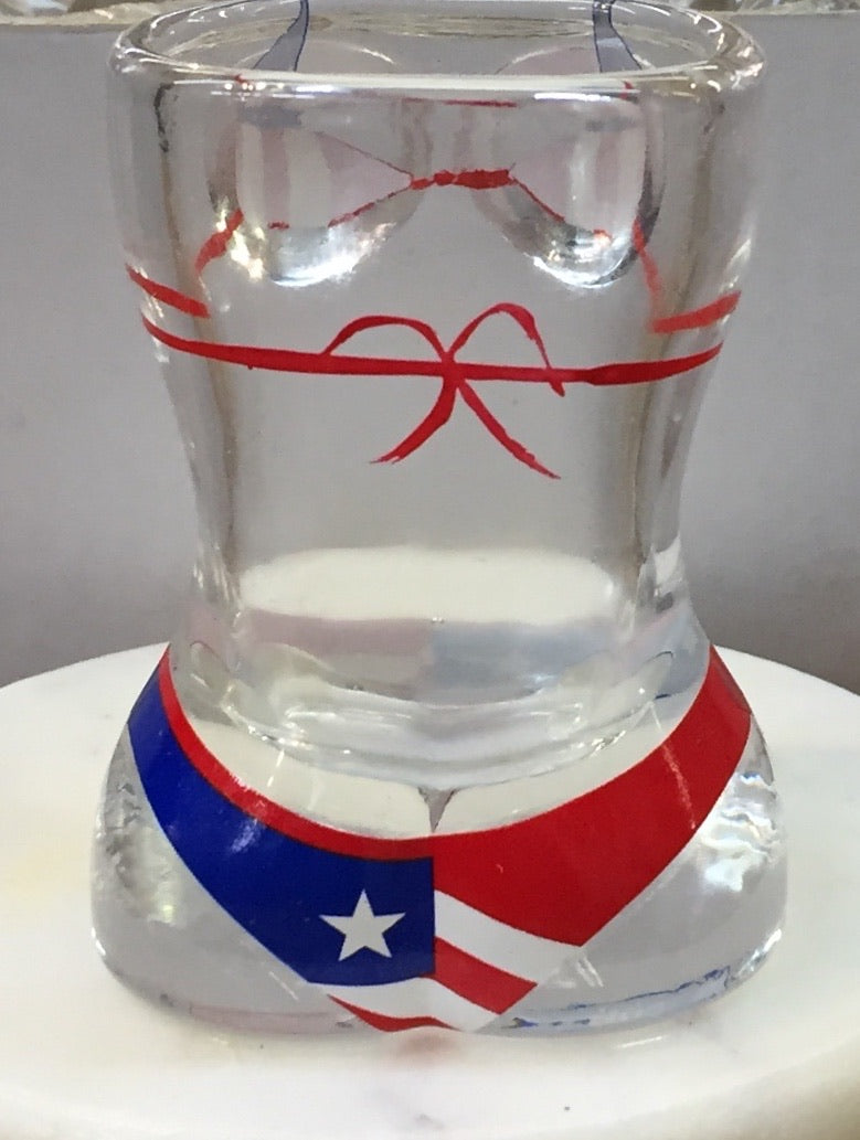 Shot glass bikini bandera 3D