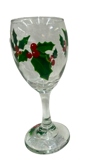 WINE GLASSES CHRISTMAS THEME