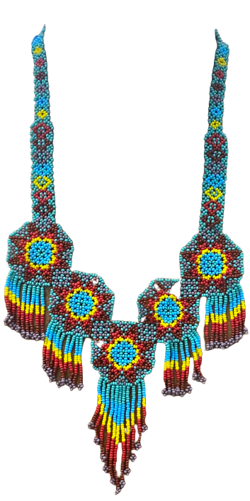 Huicholes necklaces 5 Flowers