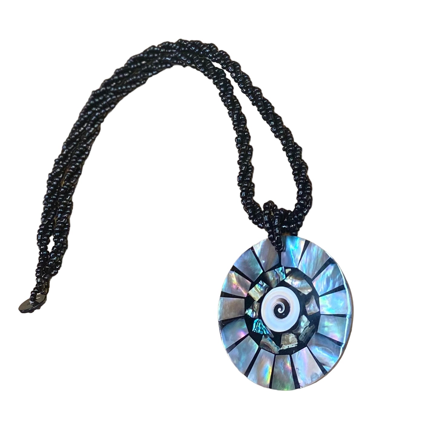 Beads shell necklace black