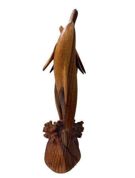 Wooden carved dolphin