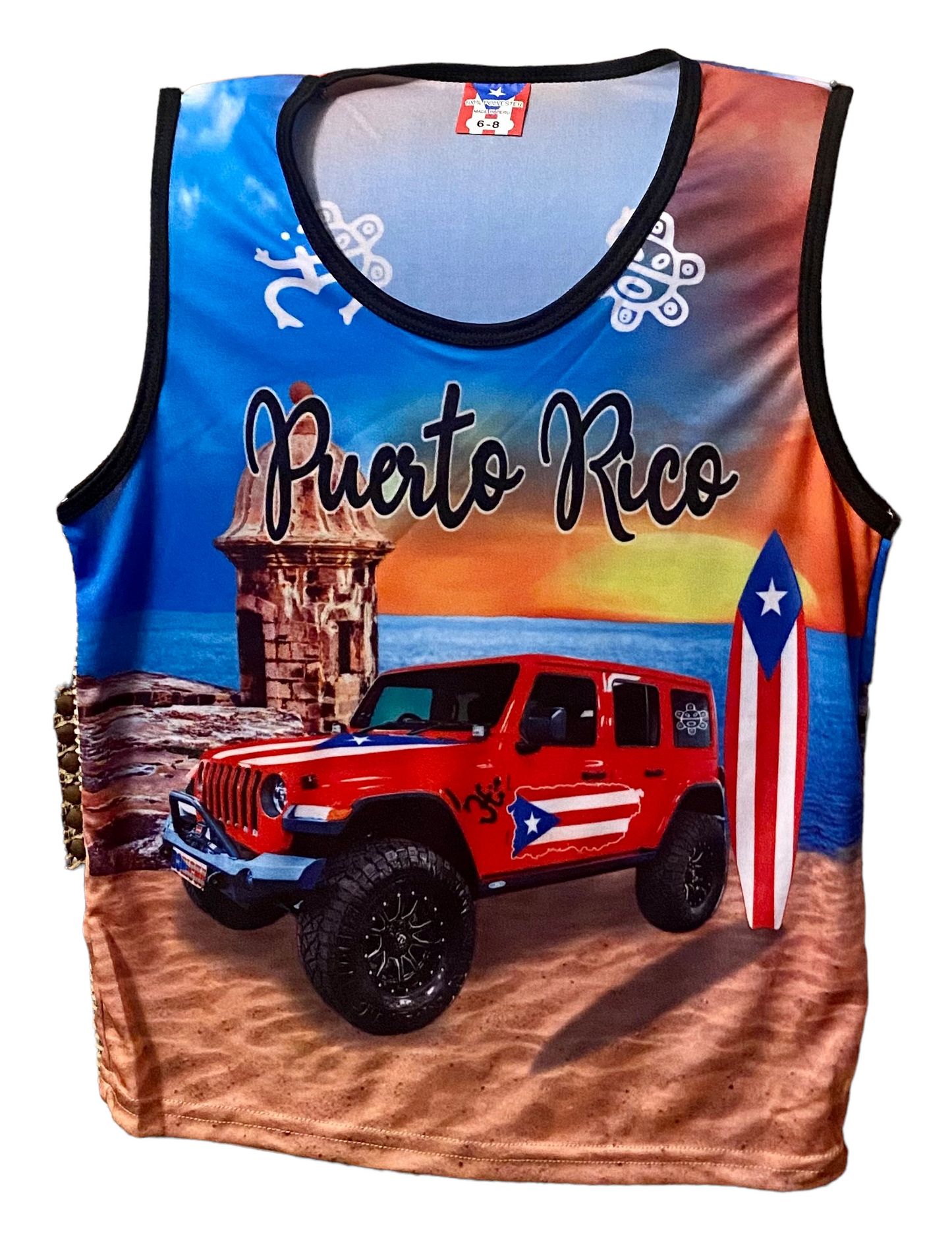 Kid shirt sleeveless less jeep Puerto Rico
