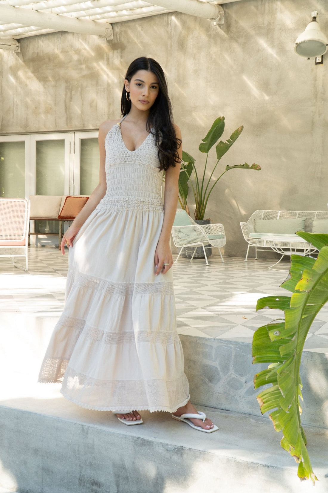 Long dress khaki