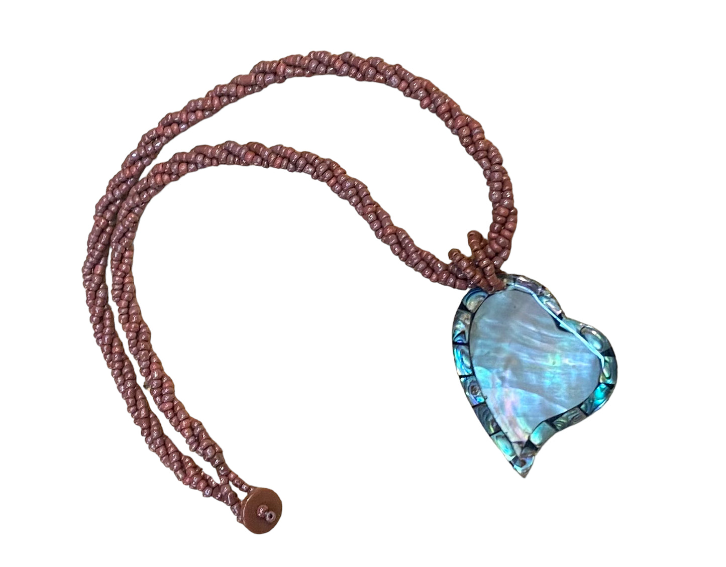 Beads shell necklace brown
