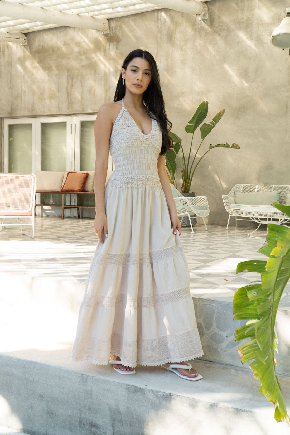 Long dress khaki