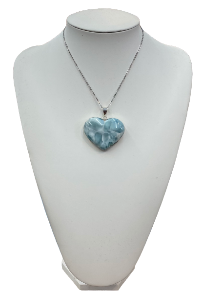 Heart pendant larimar