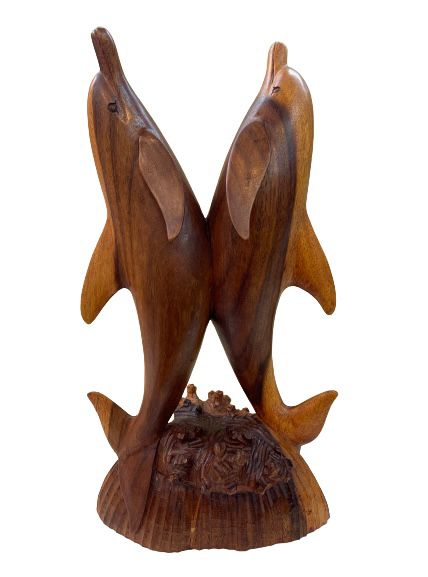 Wooden carved dolphin