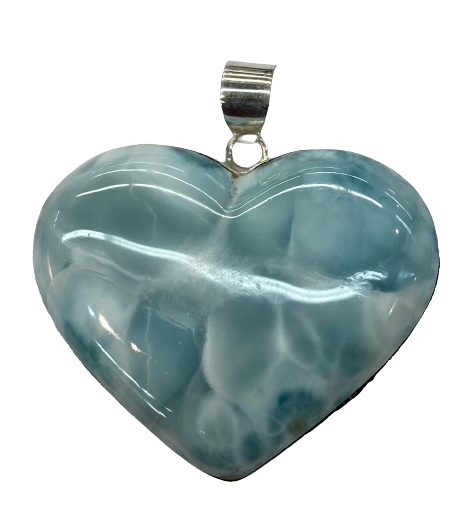 Heart pendant larimar