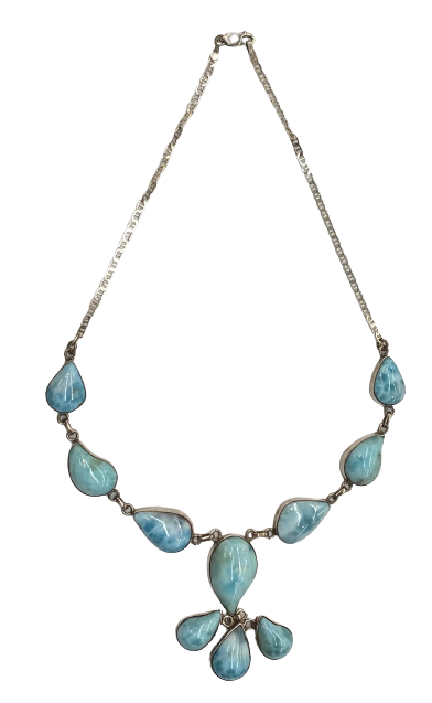 Larimar Necklace 3 drops
