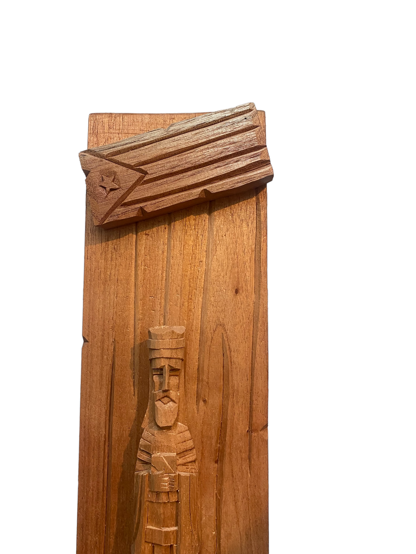 Wooden carved three kings totem