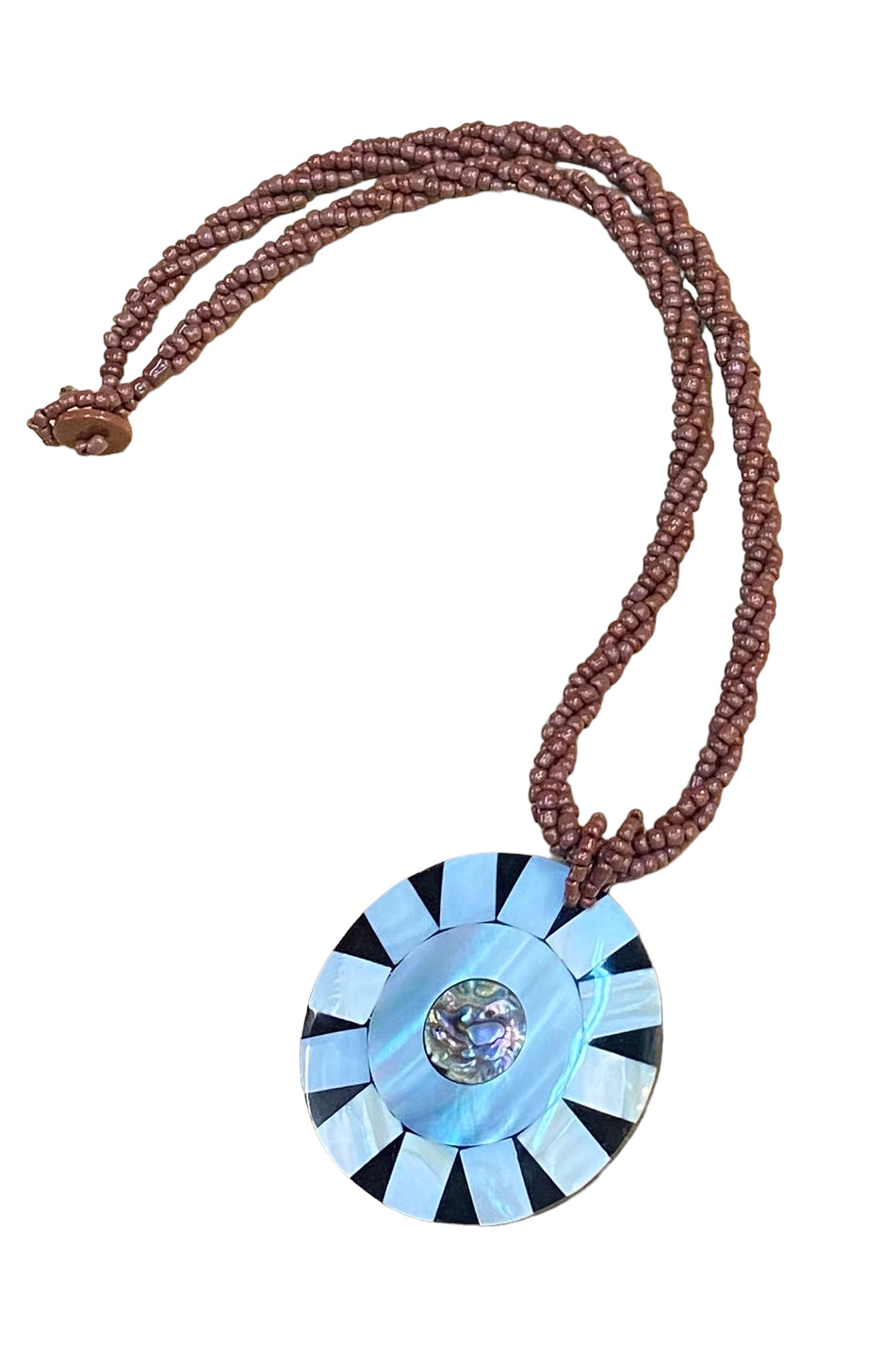 Beads shell necklace brown
