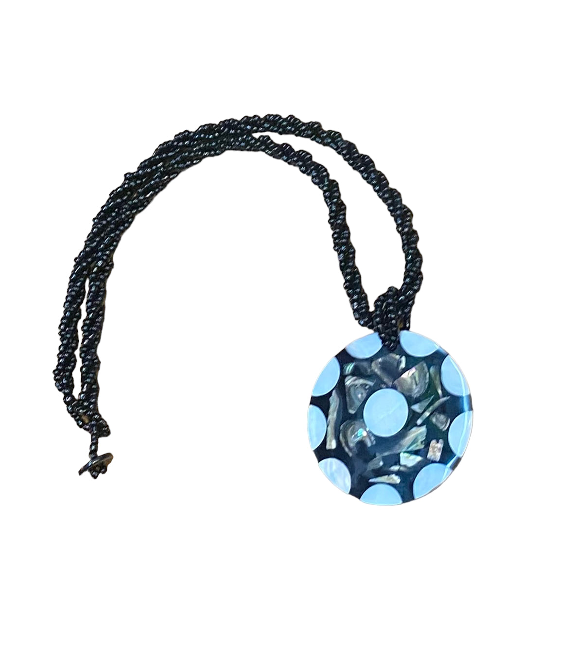 Beads shell necklace black