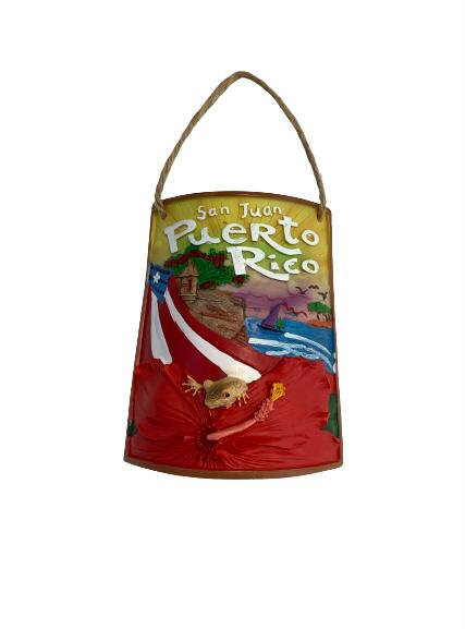 Resin Teja Amapola puertorican flag