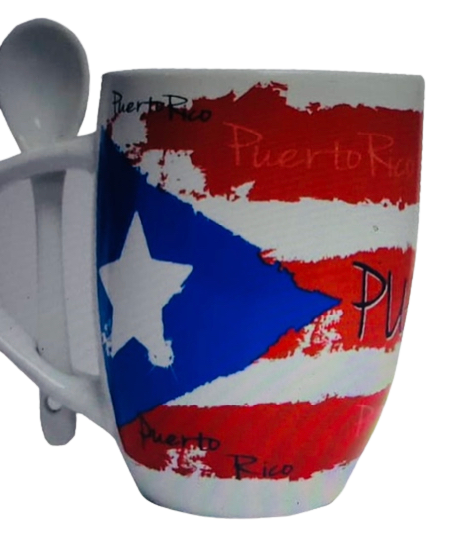 Mug/tasa with spoon Puerto Rico