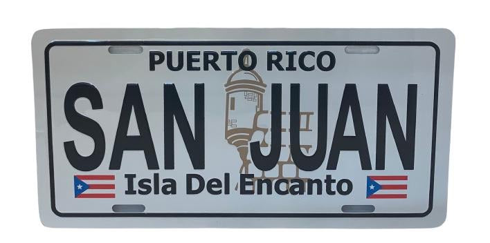 Puerto Rico souvenirs license plates