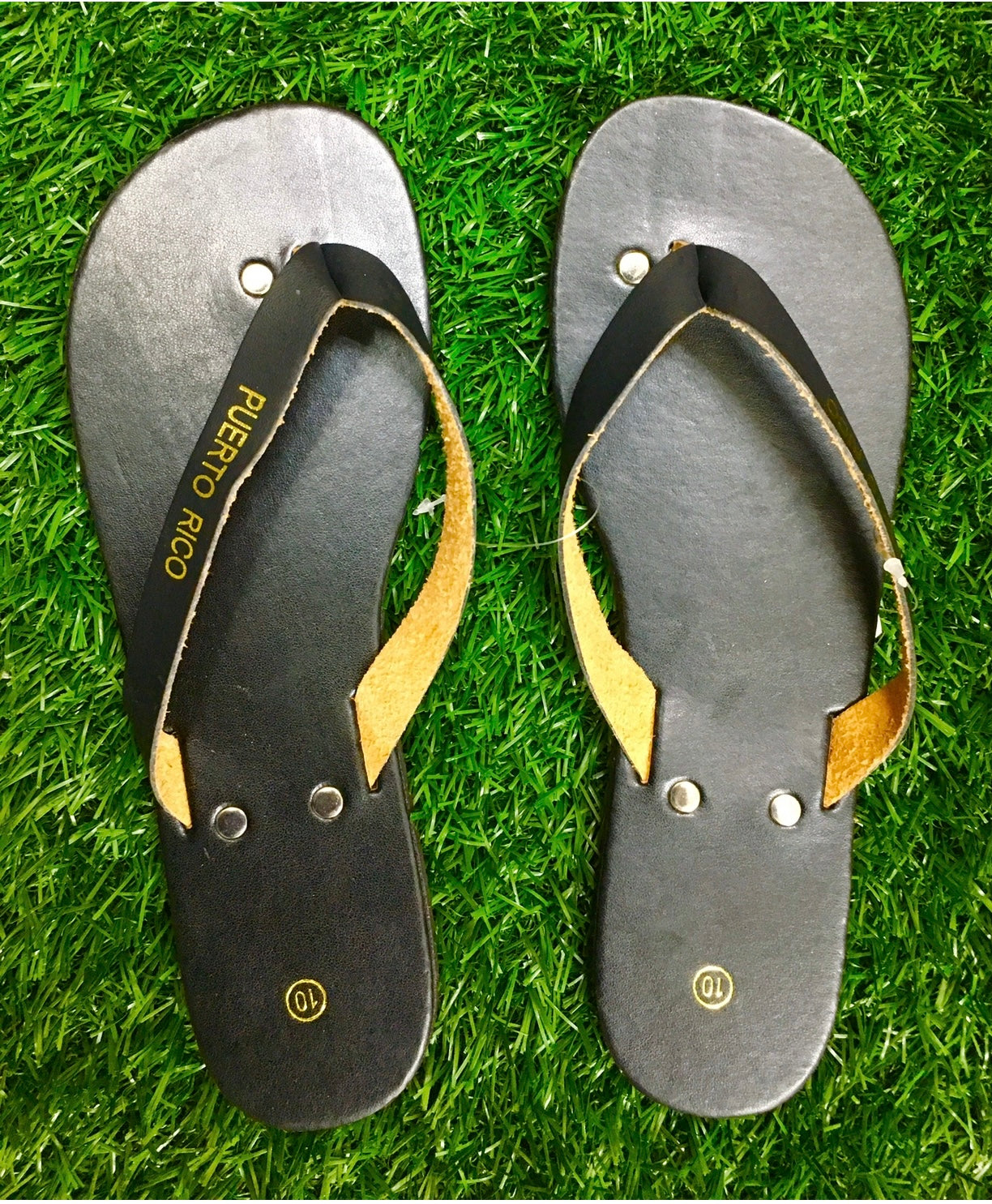 Puerto Rico Leather Sandals – Unisex Flip-Flops