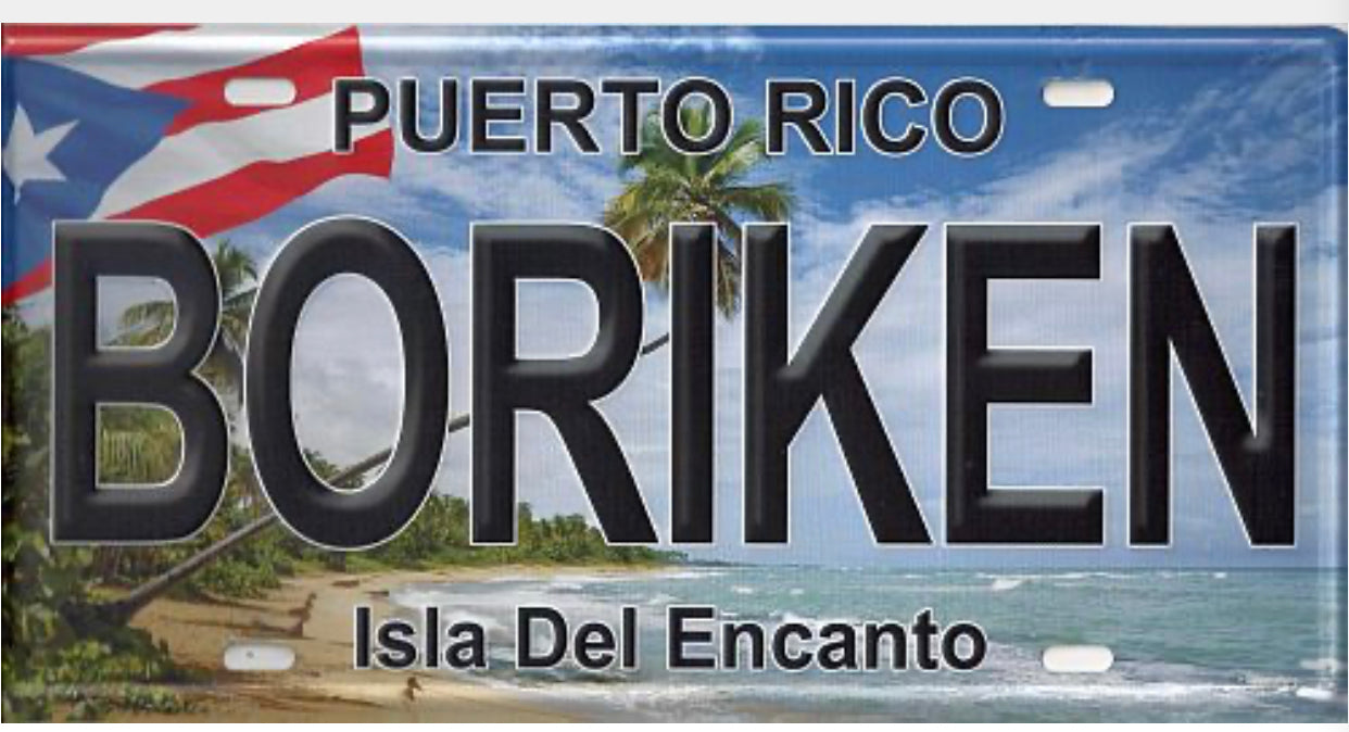 Puerto Rico souvenirs license plates
