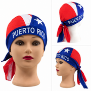 Puerto Rico Flag Durag Bandana/Flydanna Patriotic Headwrap