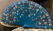 Two Sides hand painted wooden Fan