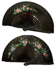 Two Sides hand painted wooden Fan