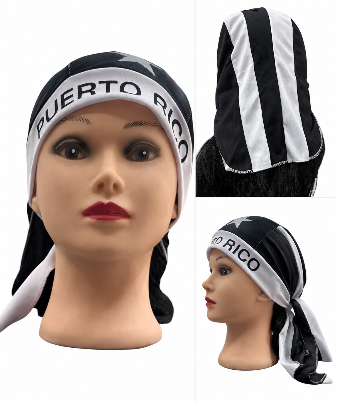 Puerto Rico Flag Durag Bandana/Flydanna Patriotic Headwrap