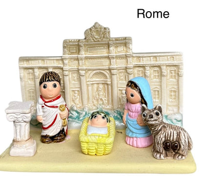 Global Nativity scene