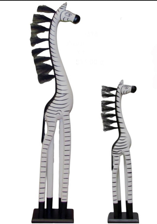 Wooden Painted Zebra