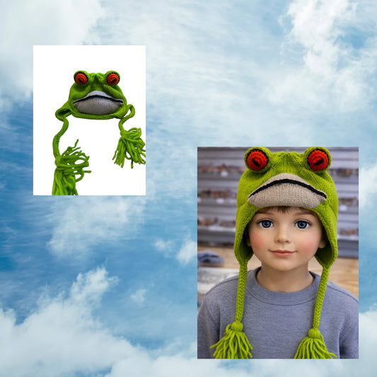 Handcrafted Knit Hat for Kids .