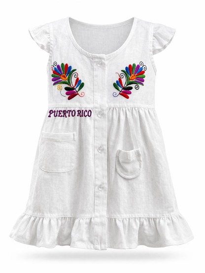 Puerto Rico Girls Dress /Embroidered Dress for Girls 1