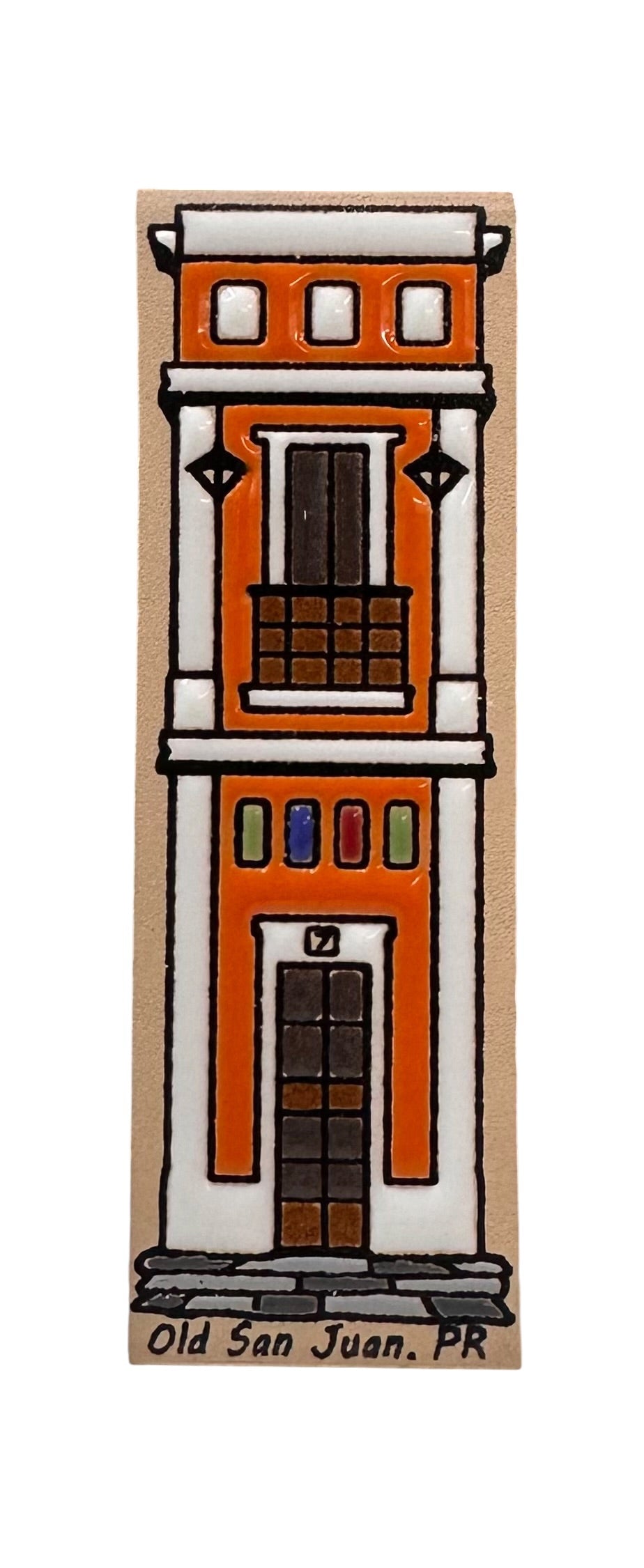 Ceramic Magnet Casa estrecha Old san Juan