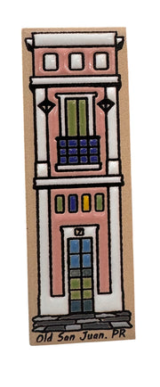 Ceramic Magnet Casa estrecha Old san Juan