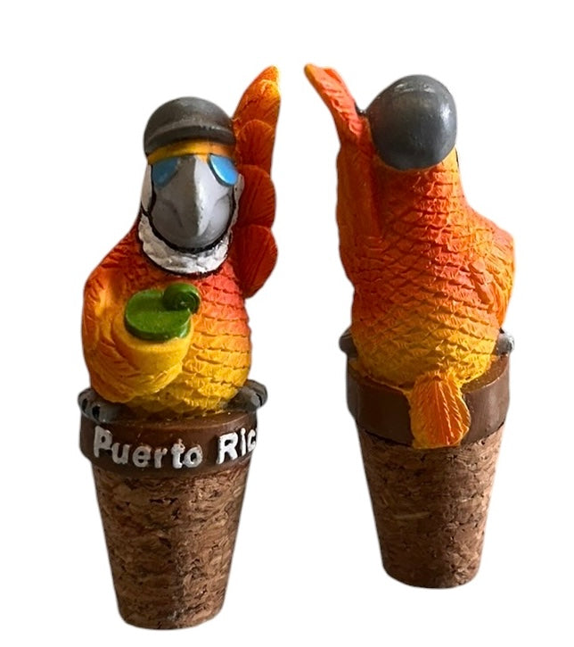 Parrot wine stoppers