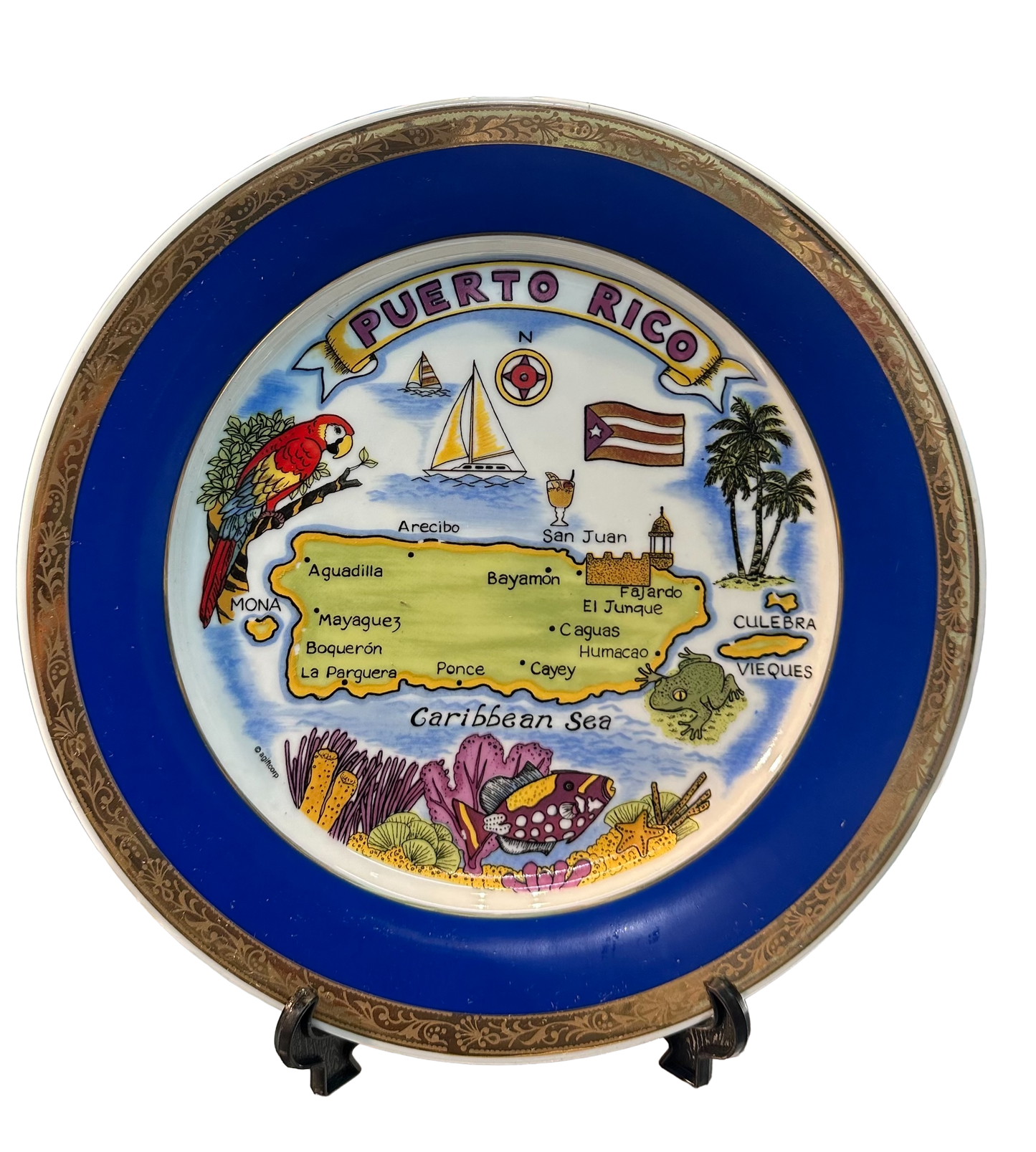 Ceramic Plate Puerto rico.