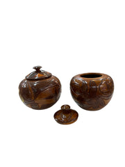 Wooden cookie jar