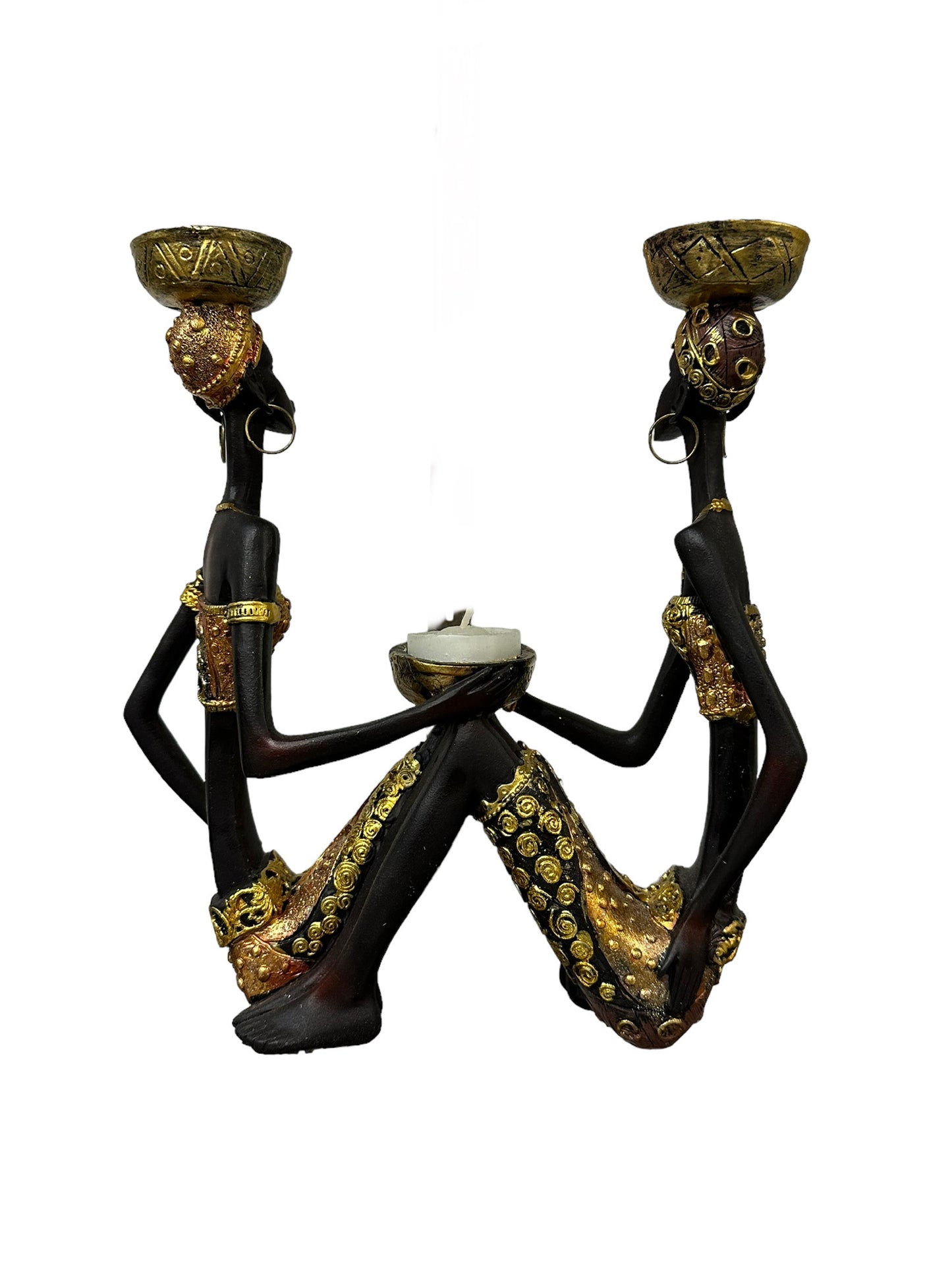 African woman/lady candle holder