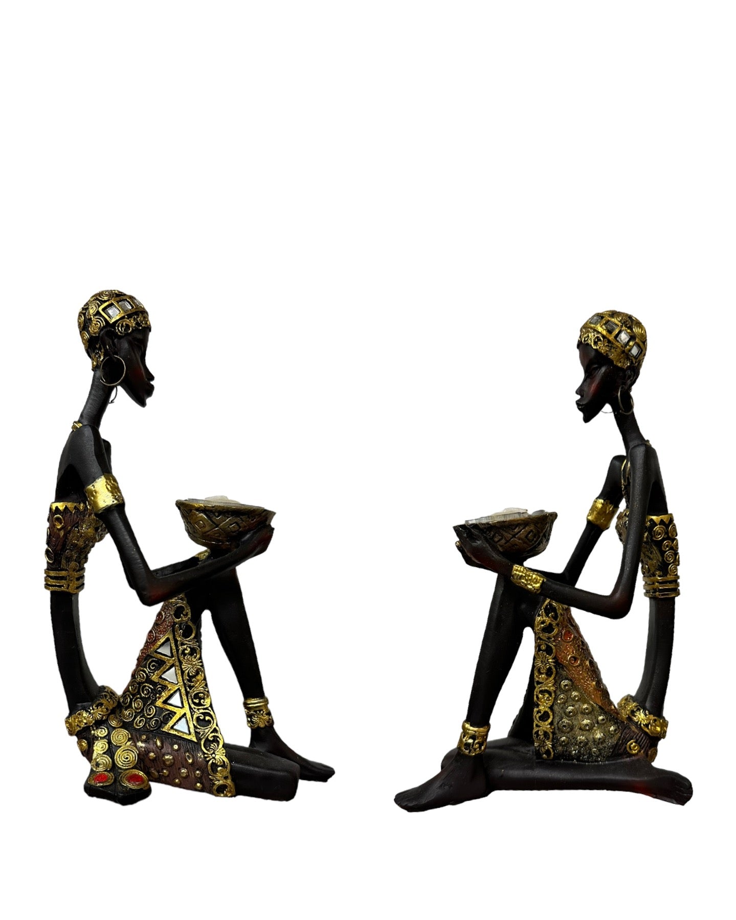 African woman/lady candle holder