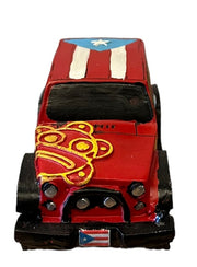 Puerto Rico Flag Jeep Figurine