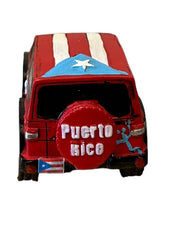 Puerto Rico Flag Jeep Figurine